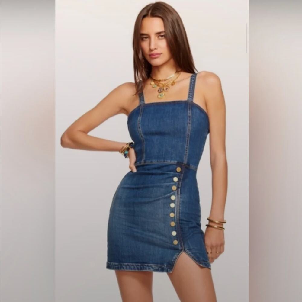 Ramy Brook Krane Denim Mini Dress Size 27